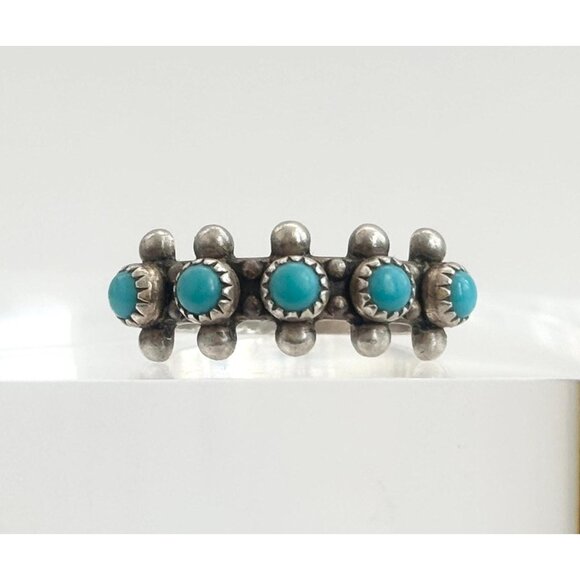 Bell Trading Post Jewelry - Zuni Pueblo Bell Trading Post Sterling Silver Turquoise Vintage Ring - sz 6